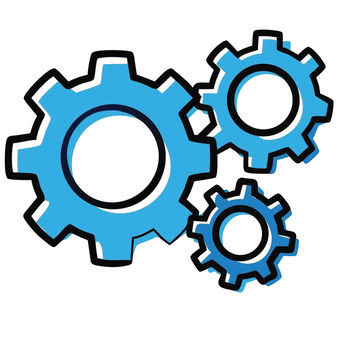 blue gears
